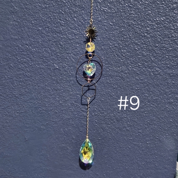 Iridescent Crystal and Gold Celestial Suncatchers - Picture 6 of 7